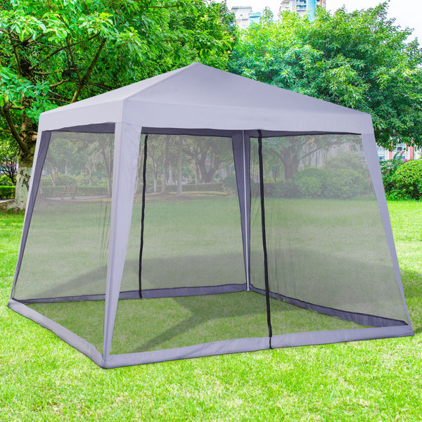 Outsunny Outdoor 10'Ft. W x 10'Ft. D Steel Canopy Tent Gazebo & Reviews